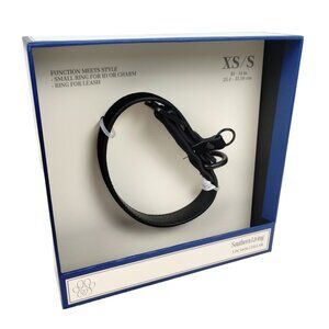 Southern Living Black Velvet Dog Collar XS to S Vegan Leather 10 to 14 inch New